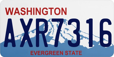 WA license plate AXR7316