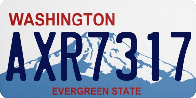 WA license plate AXR7317