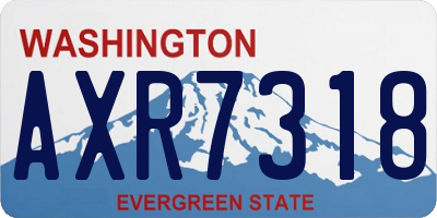 WA license plate AXR7318