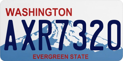 WA license plate AXR7320