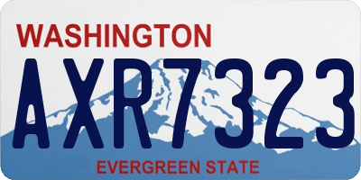 WA license plate AXR7323
