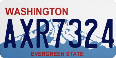 WA license plate AXR7324