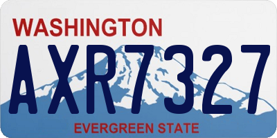 WA license plate AXR7327