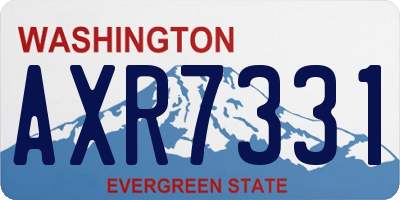 WA license plate AXR7331
