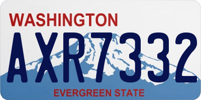 WA license plate AXR7332