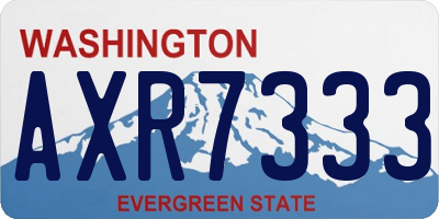 WA license plate AXR7333