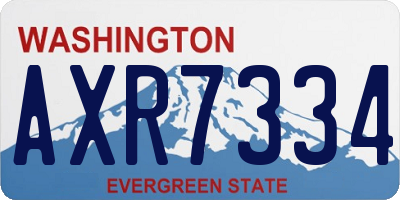 WA license plate AXR7334