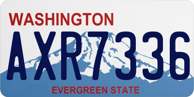 WA license plate AXR7336