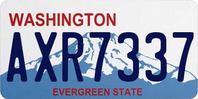 WA license plate AXR7337