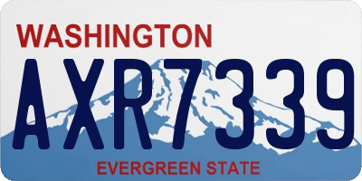 WA license plate AXR7339