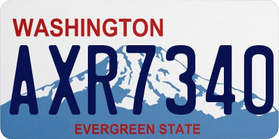 WA license plate AXR7340