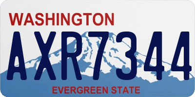 WA license plate AXR7344