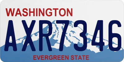 WA license plate AXR7346