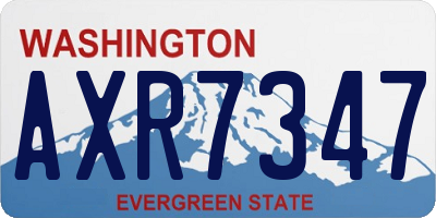 WA license plate AXR7347