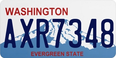 WA license plate AXR7348