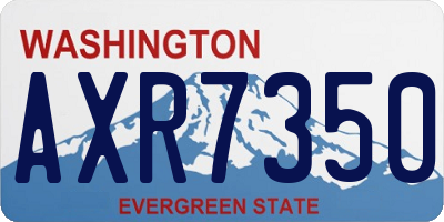 WA license plate AXR7350