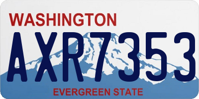 WA license plate AXR7353