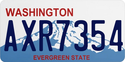 WA license plate AXR7354