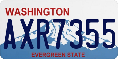 WA license plate AXR7355