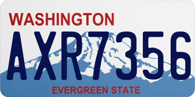 WA license plate AXR7356