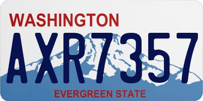 WA license plate AXR7357