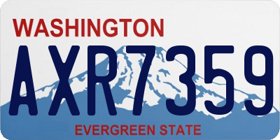 WA license plate AXR7359