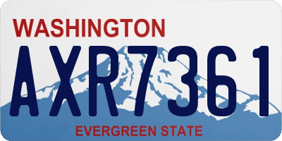 WA license plate AXR7361