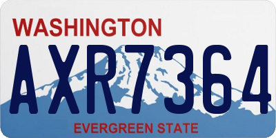 WA license plate AXR7364