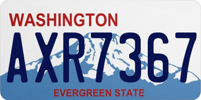 WA license plate AXR7367
