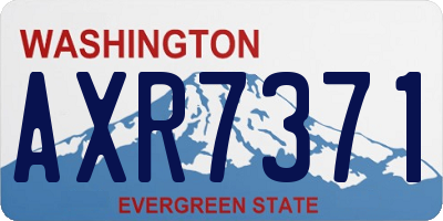 WA license plate AXR7371