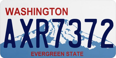 WA license plate AXR7372