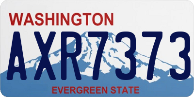 WA license plate AXR7373