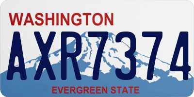WA license plate AXR7374