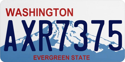 WA license plate AXR7375