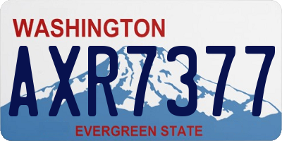 WA license plate AXR7377