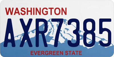 WA license plate AXR7385