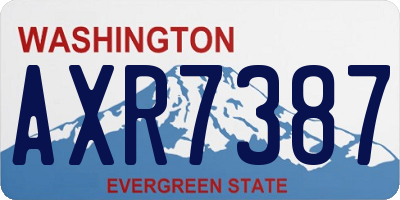 WA license plate AXR7387