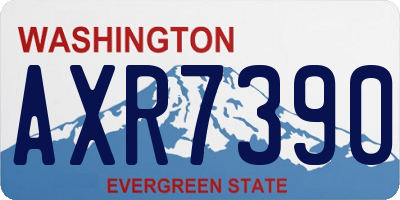 WA license plate AXR7390
