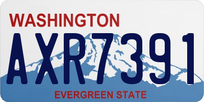WA license plate AXR7391