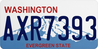 WA license plate AXR7393