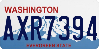 WA license plate AXR7394