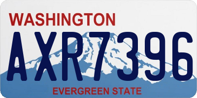WA license plate AXR7396