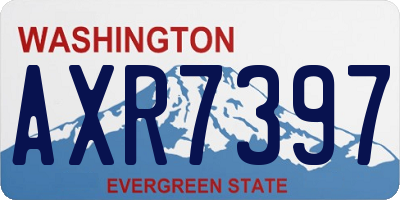 WA license plate AXR7397