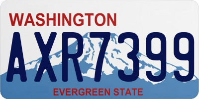 WA license plate AXR7399