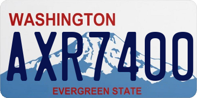 WA license plate AXR7400