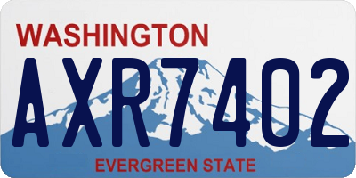 WA license plate AXR7402