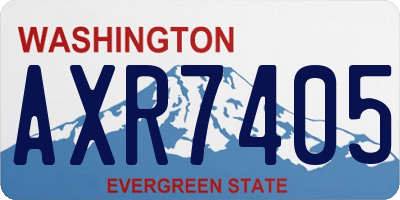 WA license plate AXR7405