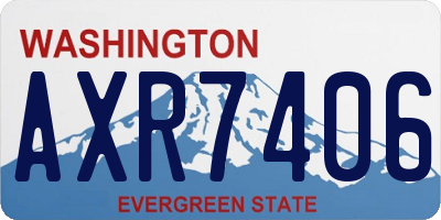WA license plate AXR7406