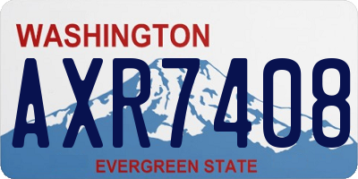 WA license plate AXR7408