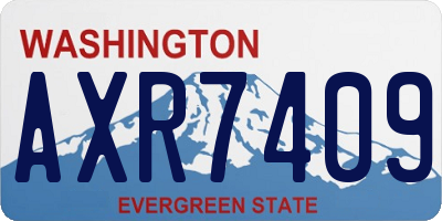 WA license plate AXR7409